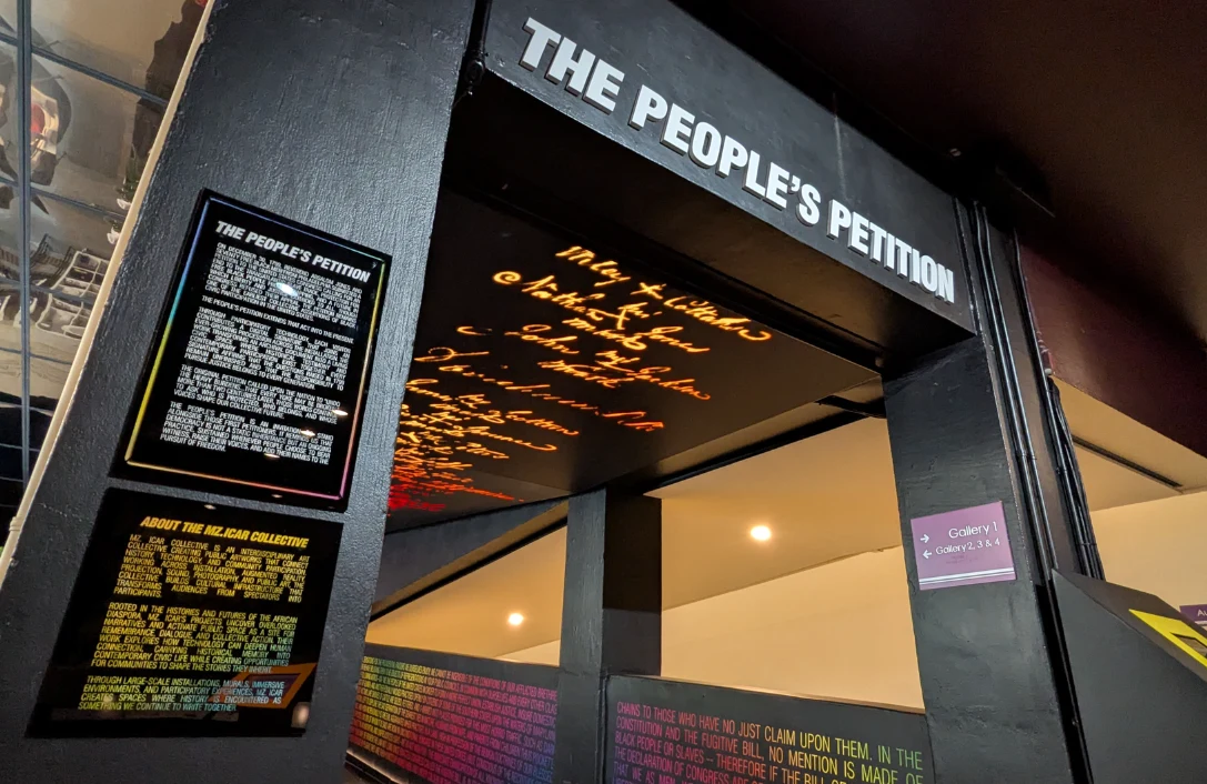 Entrance to The People’s Petition installation