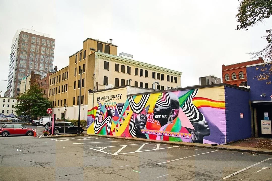 See Me mural along a Cambridge street