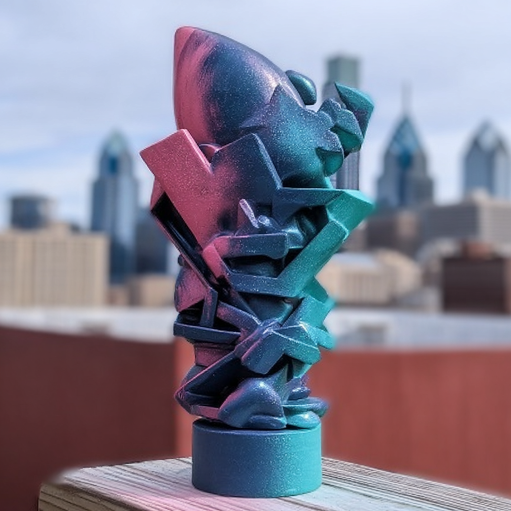 Gallery wall with rotating art pieces